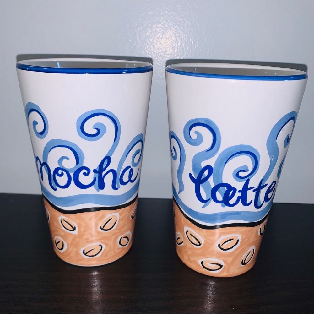 William Sonoma Cafe Latte & Mocha Mugs